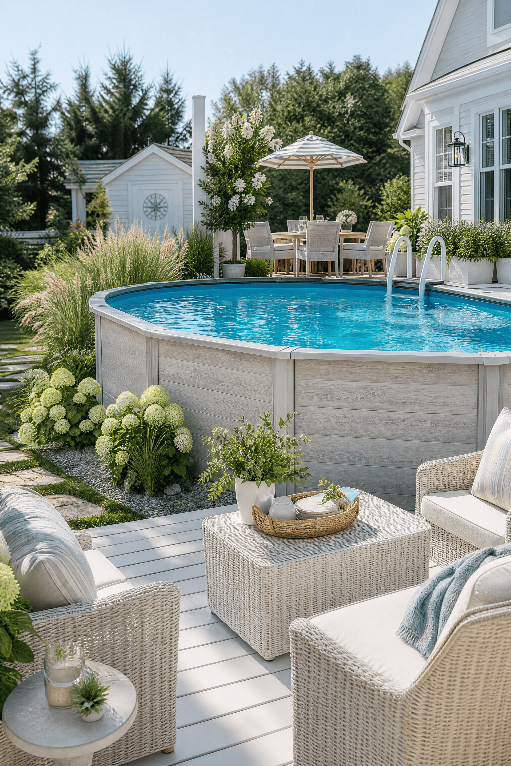 Whitewood pool style